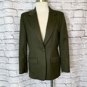 Pendleton. Vintage Wool Blazer. Army Green. Women Size 6.